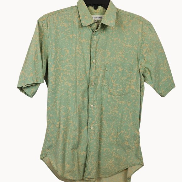 Comme des Garcons Shirt Mens M Seafoam Green Designer France Button Down Shirt - Picture 1 of 9